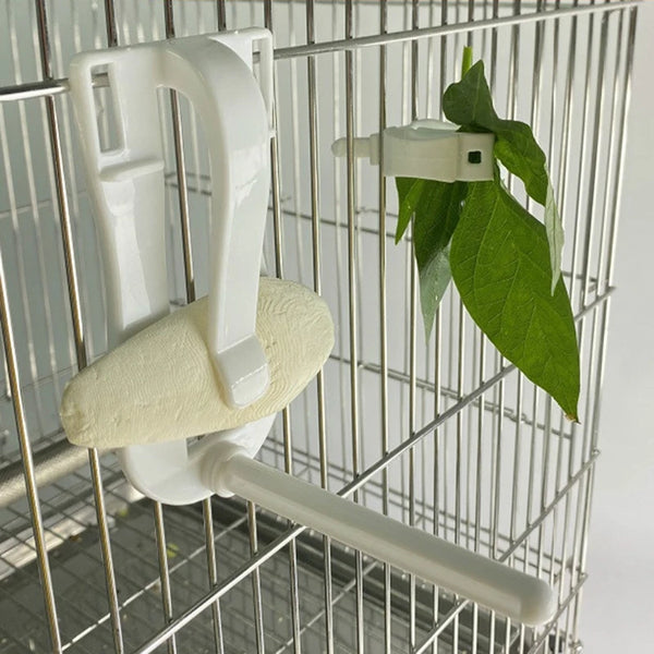 Bird Food Clip Holder - Feeding Clamp for Fruit and Cuttlebone