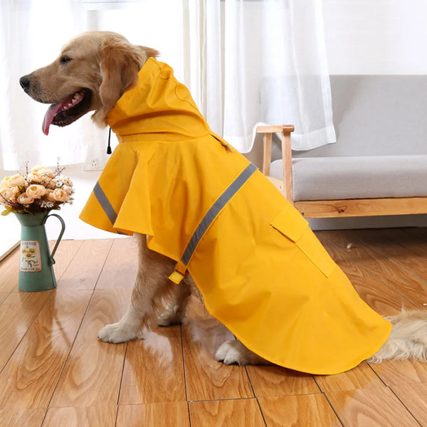 Reflective Dog Raincoat - Lightweight Waterproof Coat for Rainy Day Walks