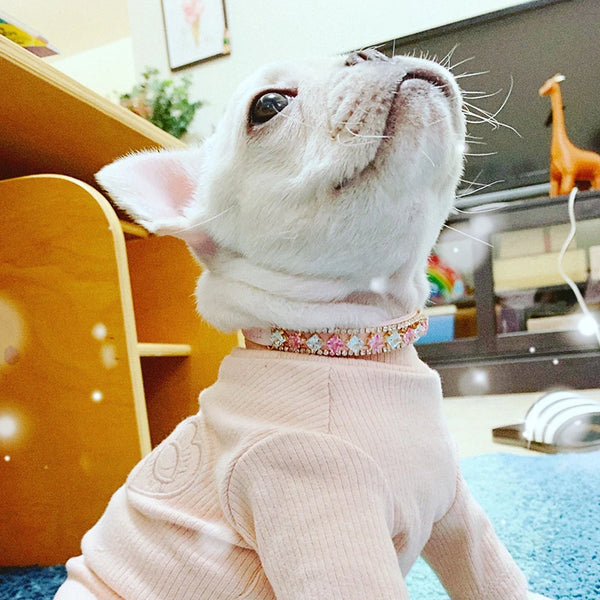 Pearl Pet Necklace Collar - Rhinestone Accessory for Cats & Small Dogs