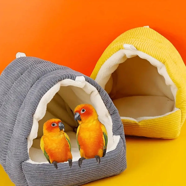 Warm Bird Hammock Nest - Cozy Cotton Hideaway for Parrots and Budgies
