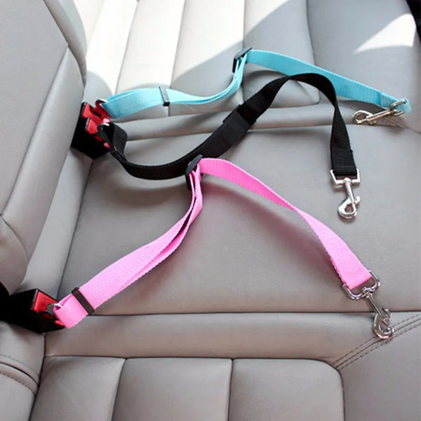 Adjustable Pet Car Seat Belt - Safety Lead Clip for Dogs & Cats
