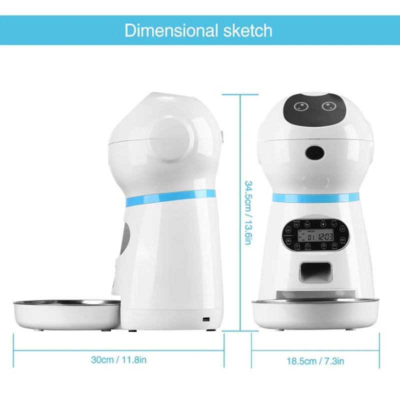 3.5L Automatic Pet Feeder - Smart Timed Food Dispenser for Cats & Dogs
