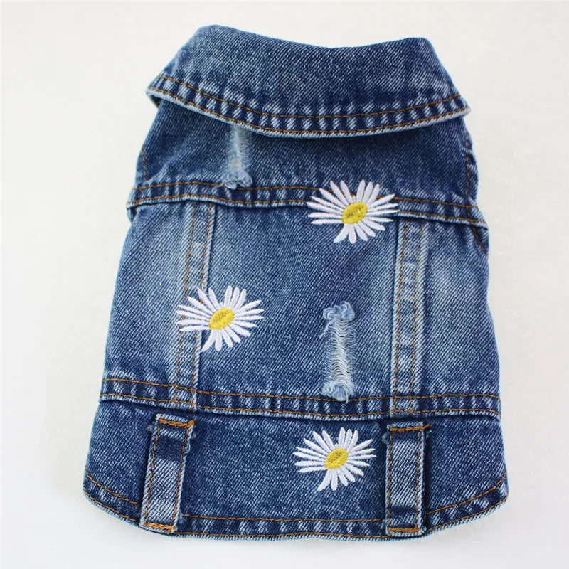 Cat Denim Vest Jacket - Casual Cotton Coat for Kittens & Small Cats
