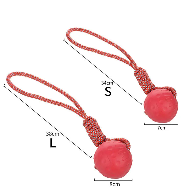 Bite-Resistant Rubber Dog Ball - Durable Interactive Chew Toy for Active Play