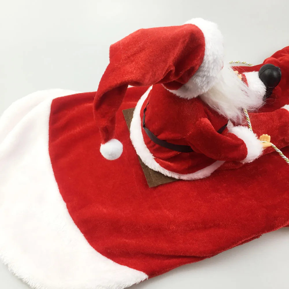Funny Christmas Pet Costume - Santa Holiday Outfit for Dogs & Cats