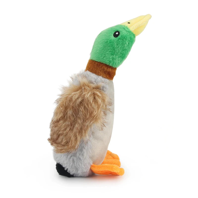 Plush Duck Dog Toy - Squeaky Chew Rope for Playtime & Teeth Cleaning