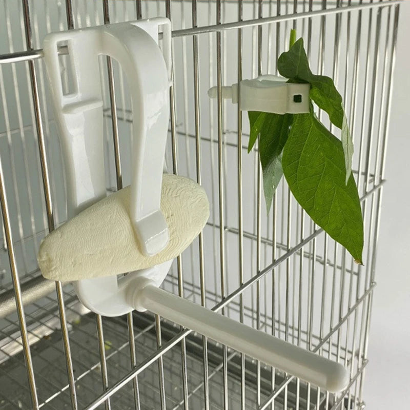 Bird Food Clip Holder - Feeding Clamp for Fruit and Cuttlebone