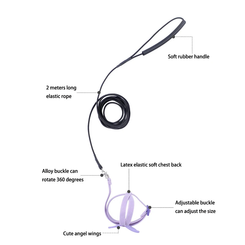 Adjustable Bird Harness and Leash Set - Training Lead for Parrots & Small Birds