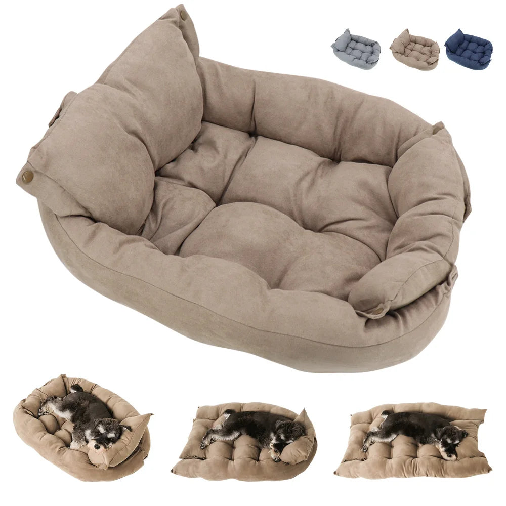 3-in-1 Pet Bed Mat - Soft Sofa Nest Cushion for Dogs & Cats