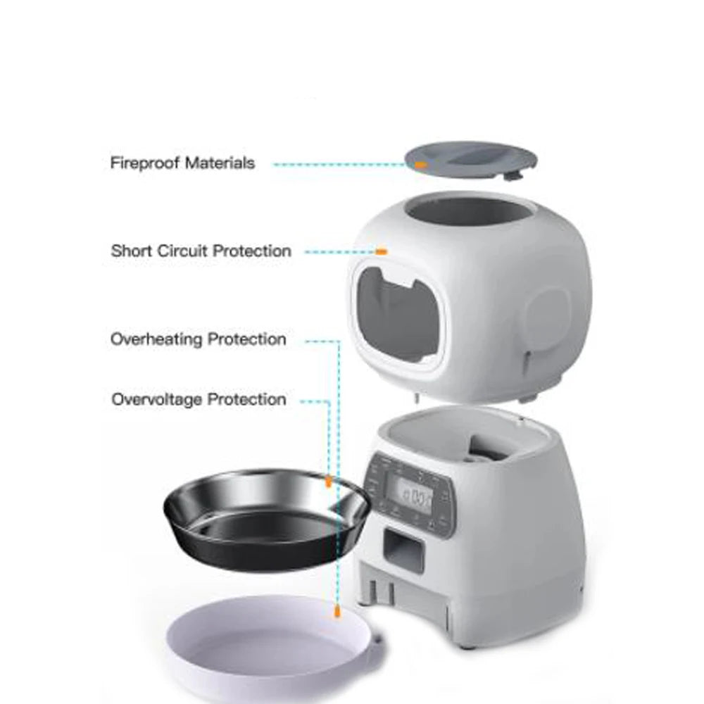 3.5L Automatic Pet Feeder - Smart Timed Food Dispenser for Cats & Dogs