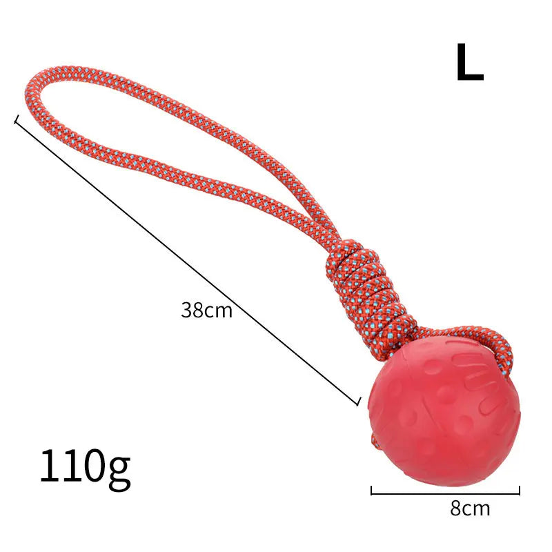 Bite-Resistant Rubber Dog Ball - Durable Interactive Chew Toy for Active Play