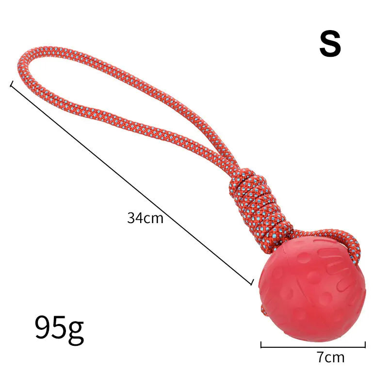 Bite-Resistant Rubber Dog Ball - Durable Interactive Chew Toy for Active Play