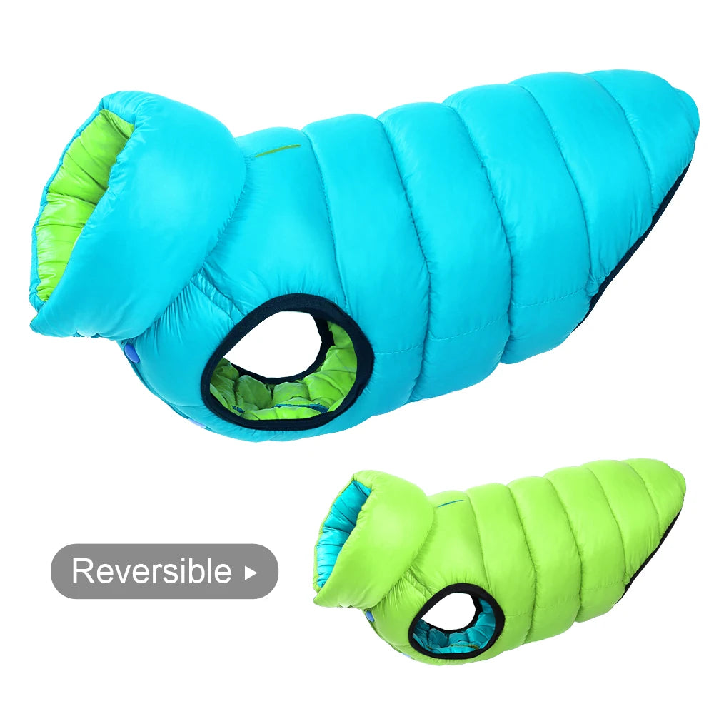Reversible Winter Dog Vest - 3-Layer Waterproof Jacket for Cold Weather