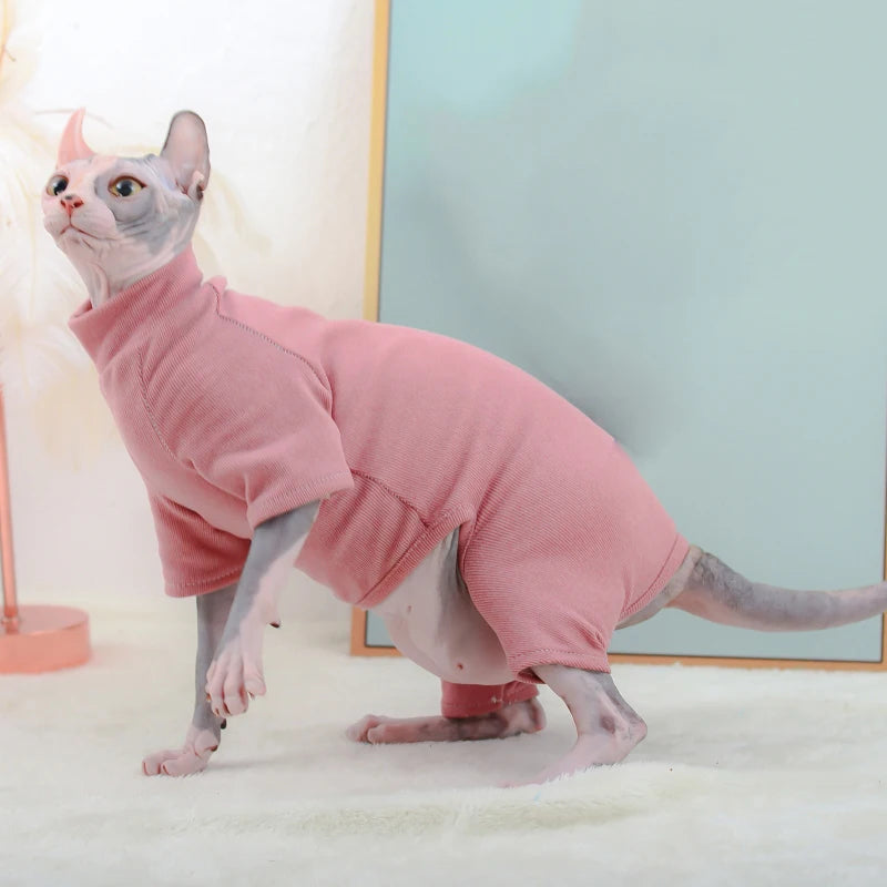 Sphynx Cat Hoodie Set - Warm Cotton Vest & Pajamas for Winter Comfort
