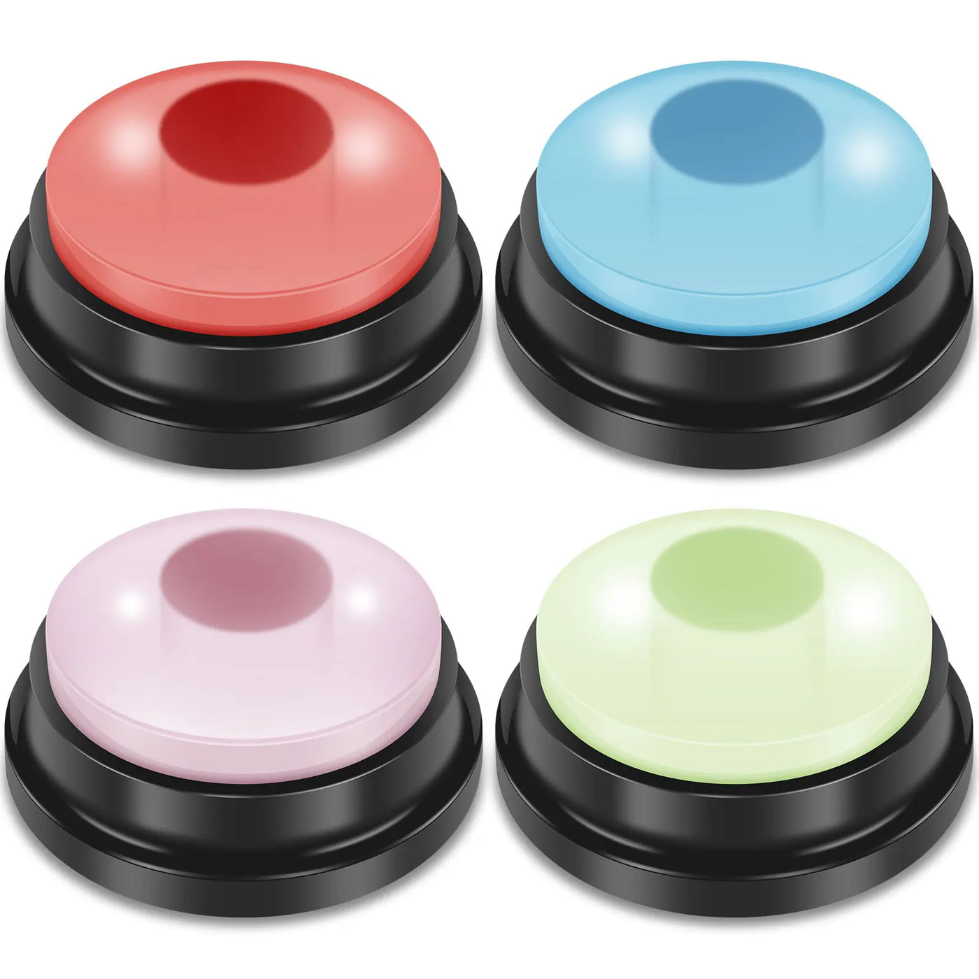 Recordable Dog Training Buttons Set - Interactive Talking Buzzers with Light