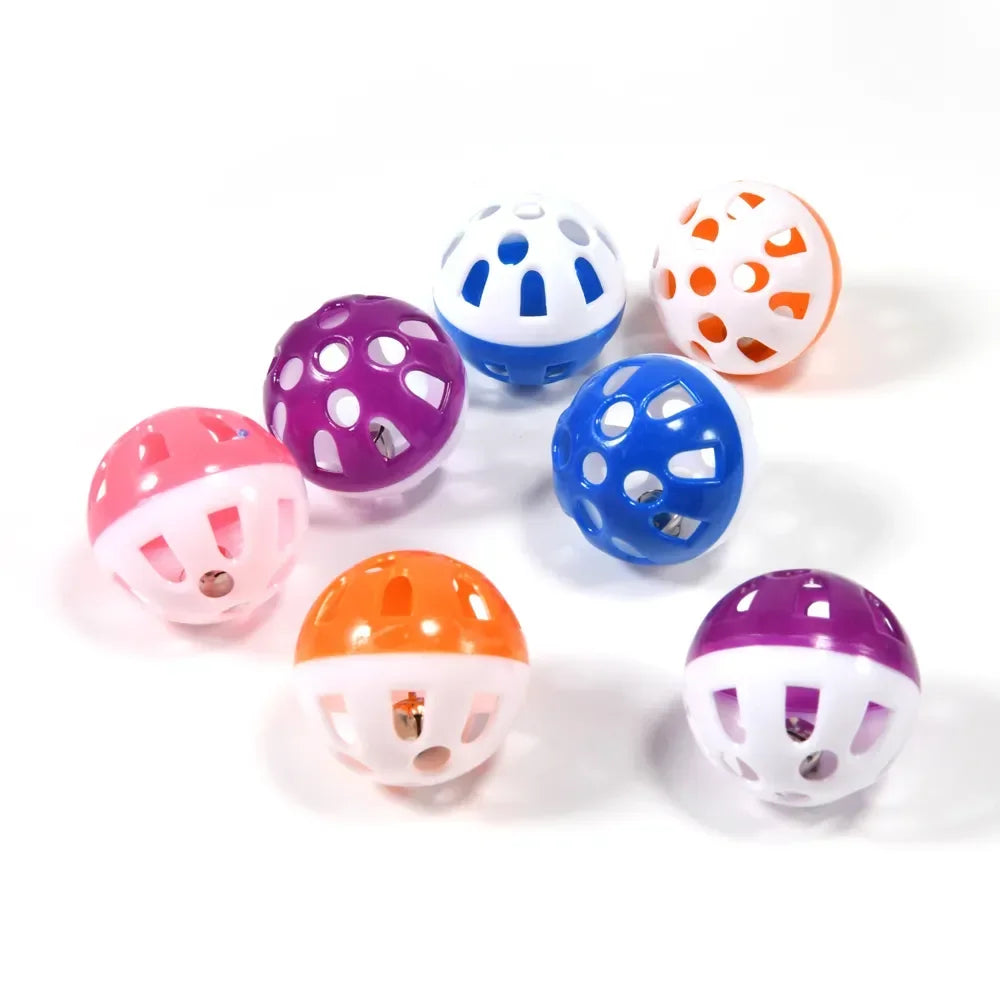 10-Piece Bird Bell Ball Set - Colorful Cage Toys for Parrots and Budgies