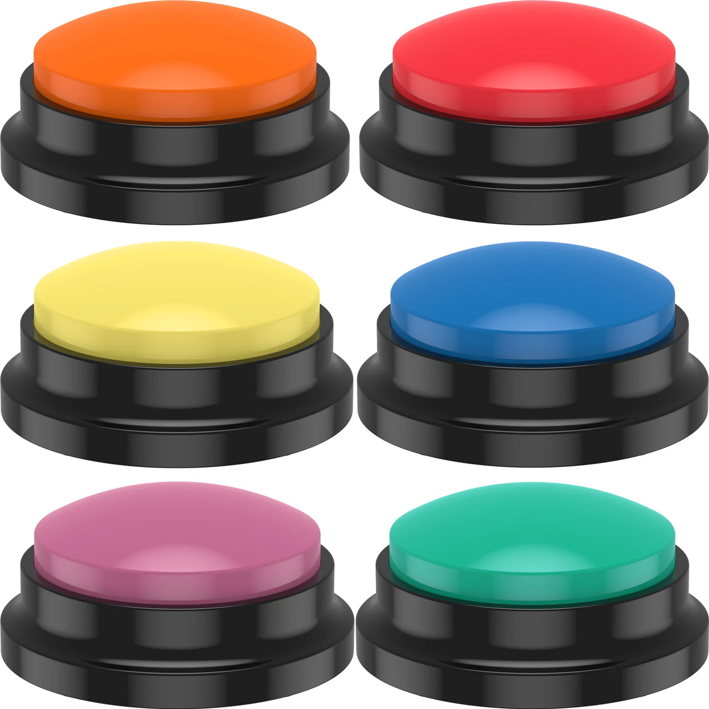 Recordable Dog Training Buttons Set - Interactive Talking Buzzers with Light