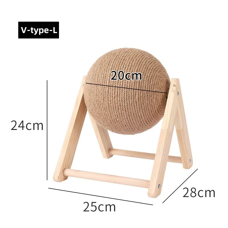 Sisal Scratching Ball Toy - Paw Grinding Scratcher for Kittens & Cats