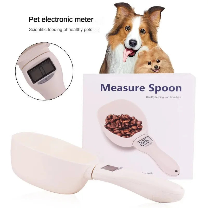Digital Pet Food Measuring Scoop - Electronic Portion Spoon for Cats & Dogs