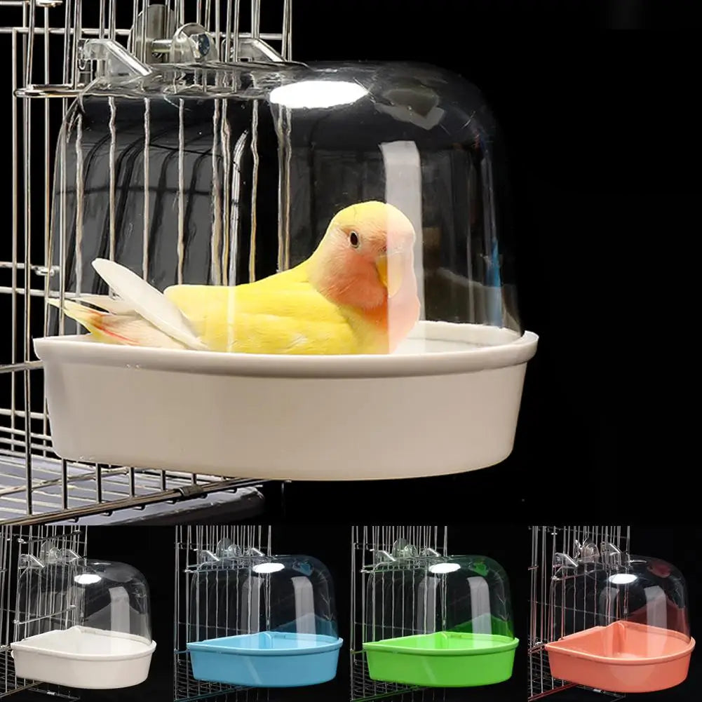 Hanging Bird Bath - Easy-Clean Cage Bath for Parrots and Small Birds