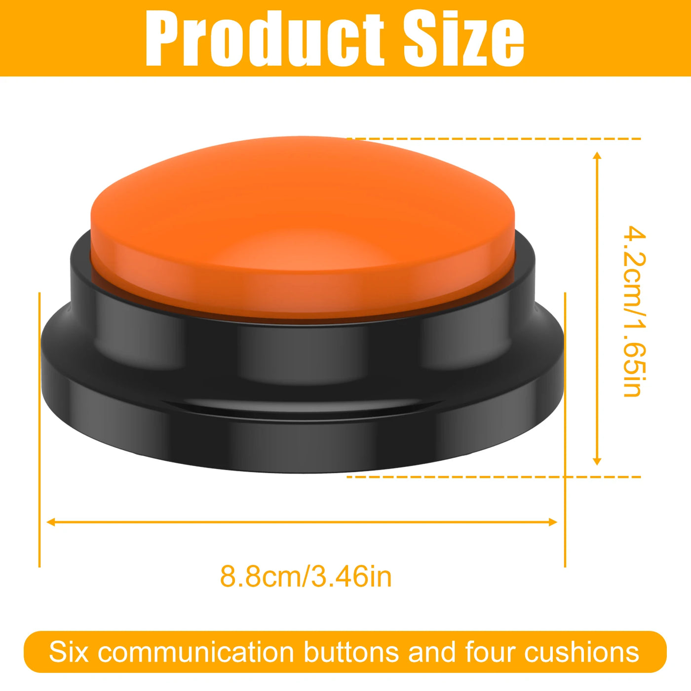 Recordable Dog Training Buttons Set - Interactive Talking Buzzers with Light