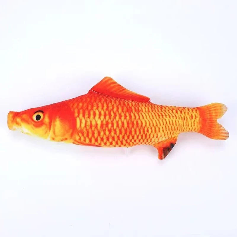 Interactive Fish Cat Toy - Plush Kicker and Chew Pillow for Indoor Cats