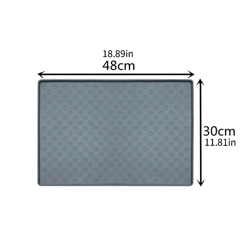 Waterproof Silicone Pet Feeding Mat - Non-Slip Placemat for Cats & Dogs