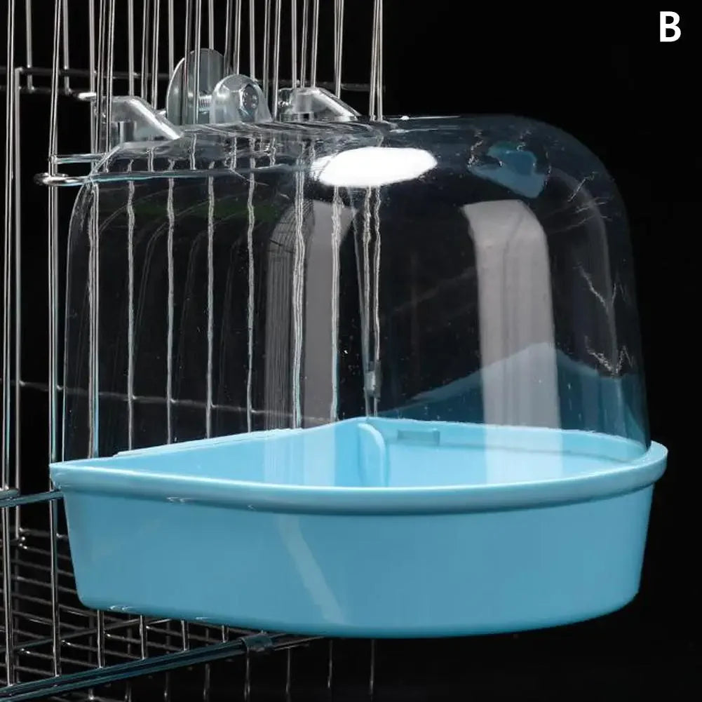 Hanging Bird Bath - Easy-Clean Cage Bath for Parrots and Small Birds