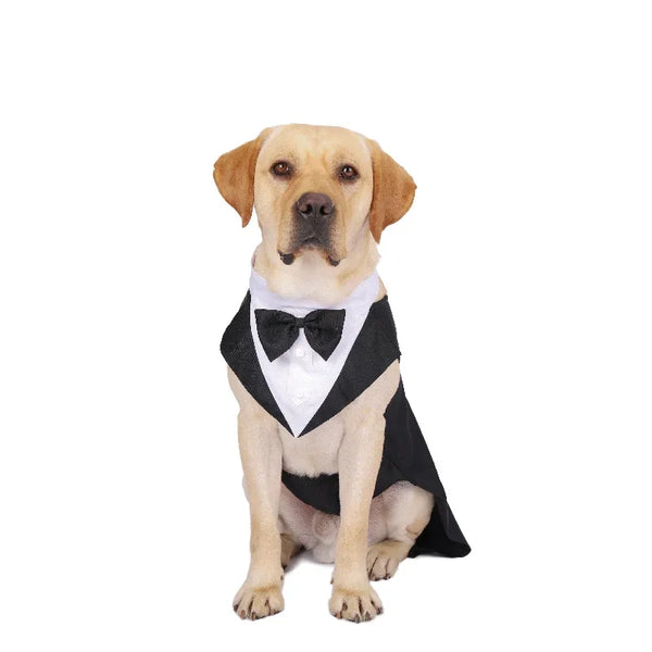 Formal Dog Tuxedo Suit - Bow Tie Party Outfit for Weddings & Special Events