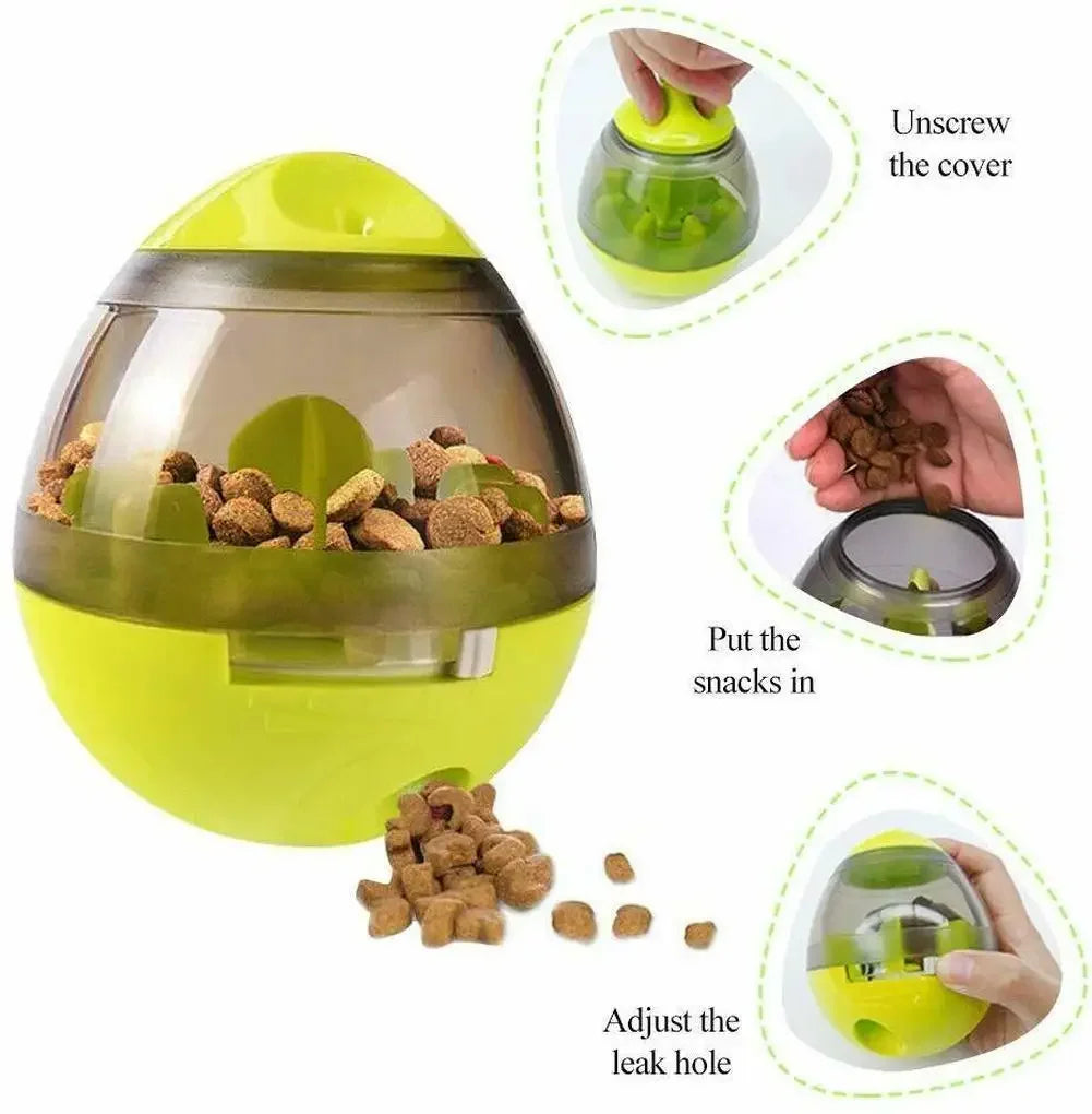 Slow Feeder Treat Ball - Interactive IQ Food Dispenser Toy for Dogs