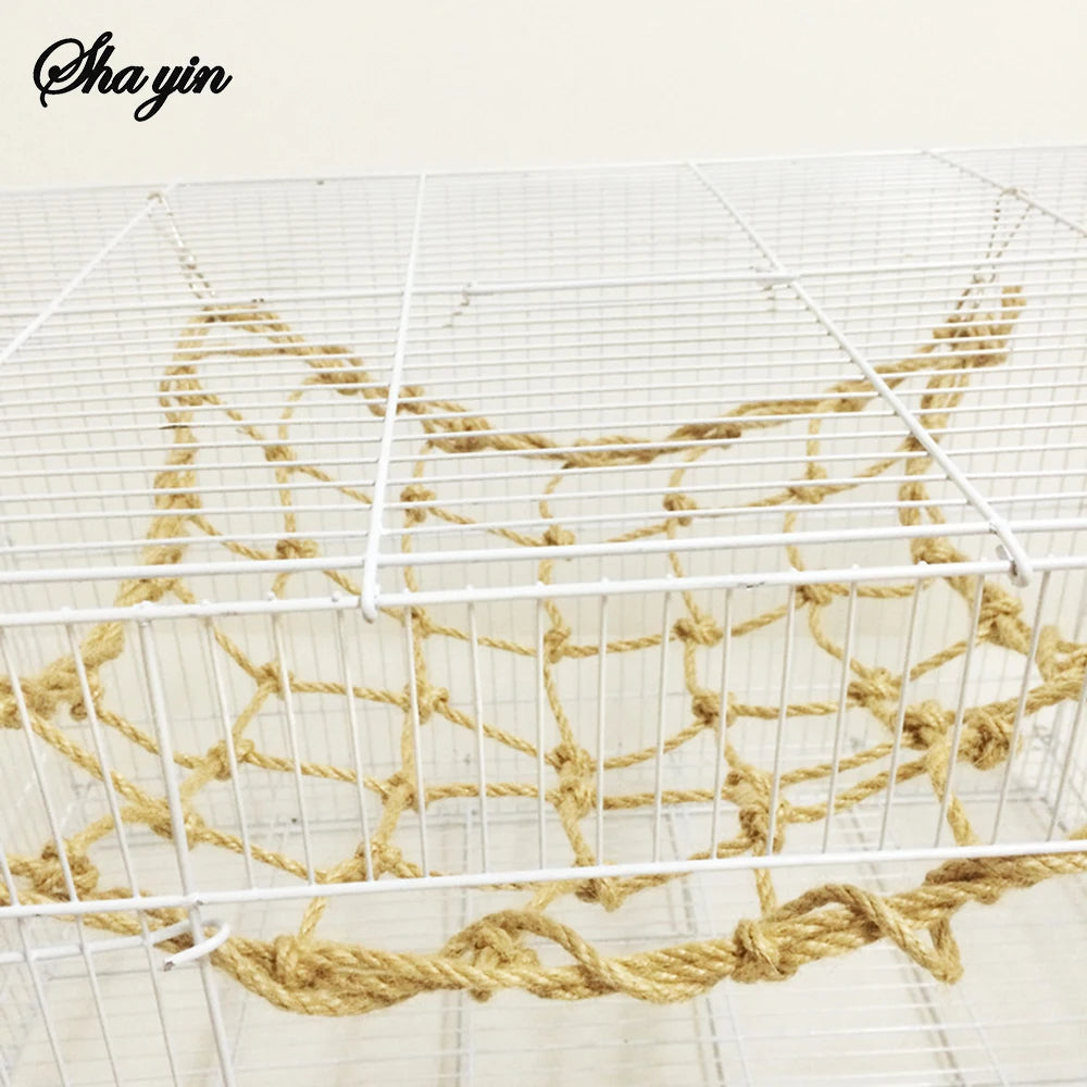 Parrot Rope Climbing Net - Hanging Adventure Toy for Birds