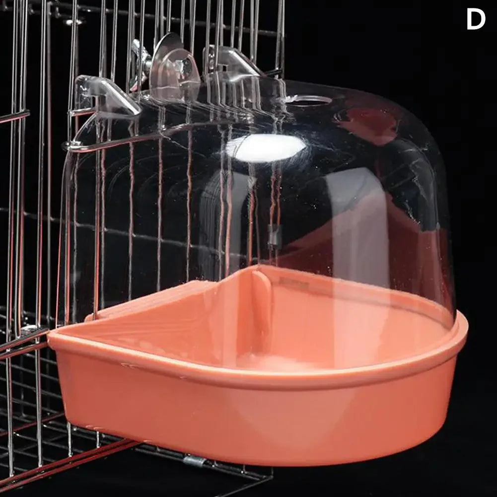 Hanging Bird Bath - Easy-Clean Cage Bath for Parrots and Small Birds