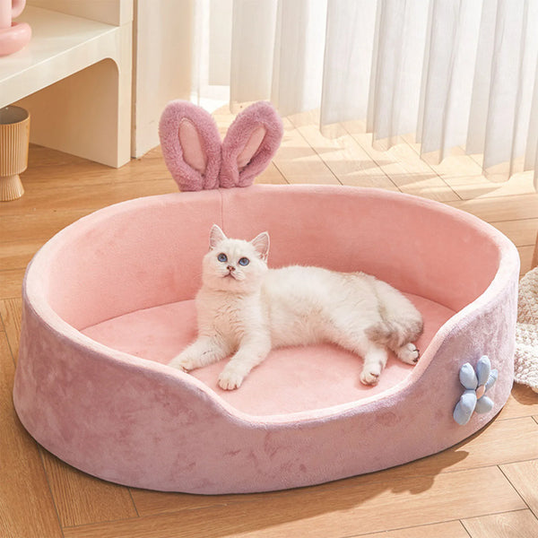 Washable Pet Bed - Detachable All-Season Sleeping Bed for Dogs & Cats