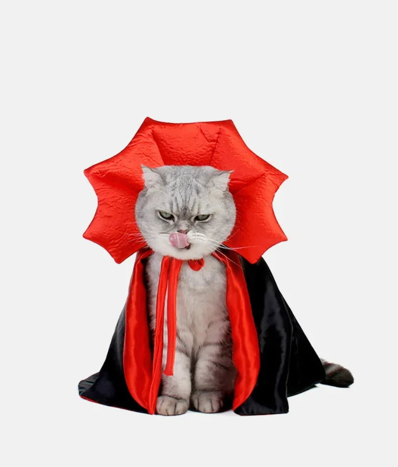 Halloween Vampire Pet Cloak - Cute Costume Cape for Small Dogs & Cats