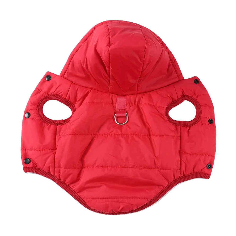 Windproof Pet Hoodie Coat - Warm Fleece Jacket for Cats & Small Dogs