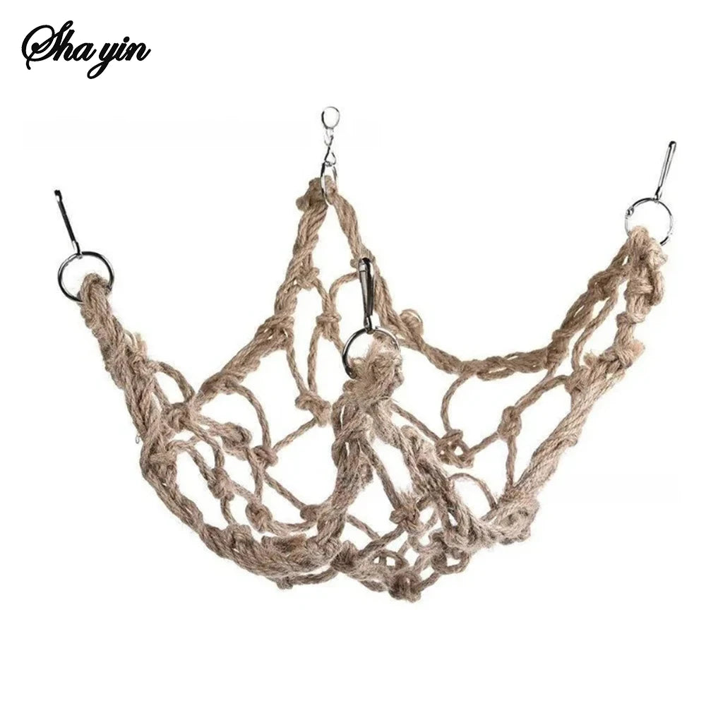 Parrot Rope Climbing Net - Hanging Adventure Toy for Birds