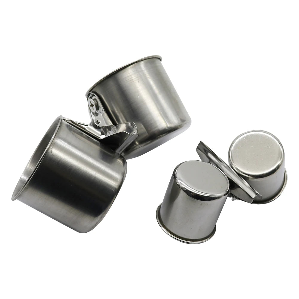 Clip-On Bird Feeder Cup - Stainless Steel Single or Double Bowl for Cages