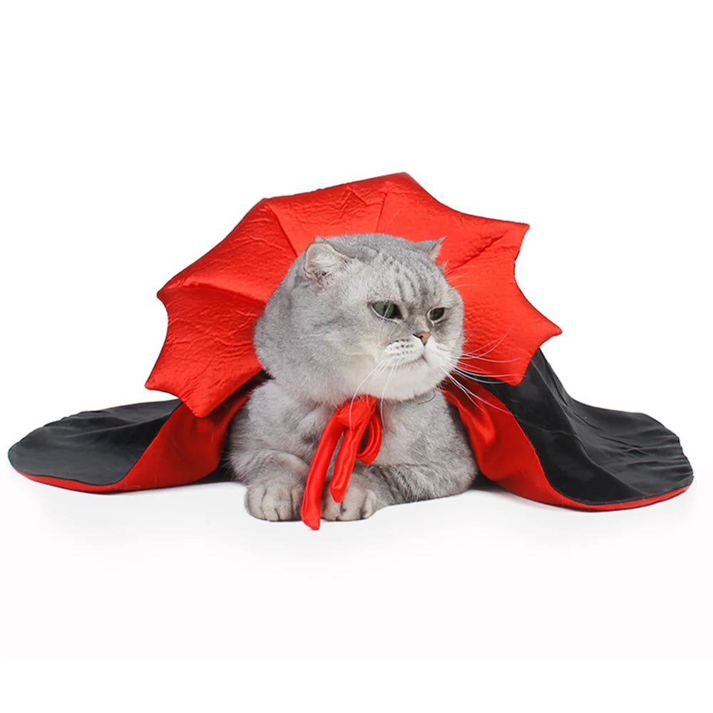 Halloween Vampire Pet Cloak - Cute Costume Cape for Small Dogs & Cats