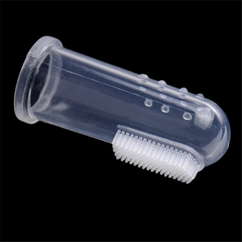 Silicone Pet Finger Toothbrush Set - Soft Dental Cleaning Tool for Dogs & Cats