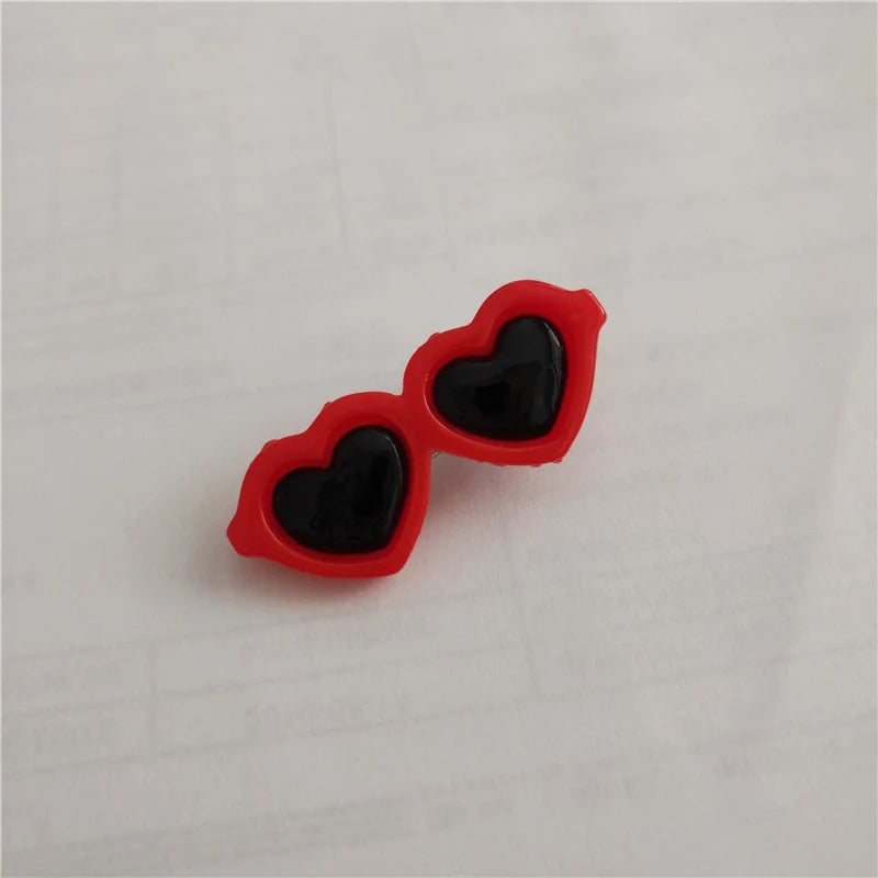 Heart Sunglasses Pet Hair Clips - Cute Bow Accessories for Dogs & Cats