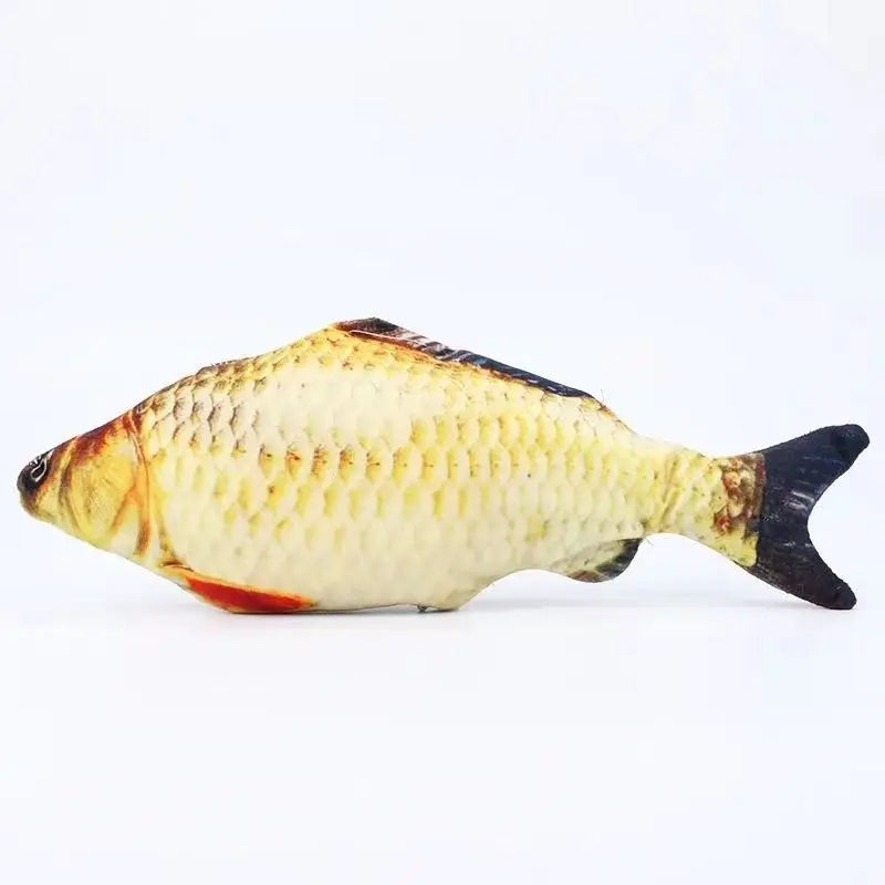 Interactive Fish Cat Toy - Plush Kicker and Chew Pillow for Indoor Cats