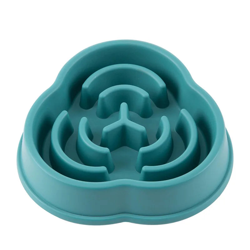 Round Slow Feeder Pet Bowl - Anti-Choking Food Bowl for Cats & Dogs
