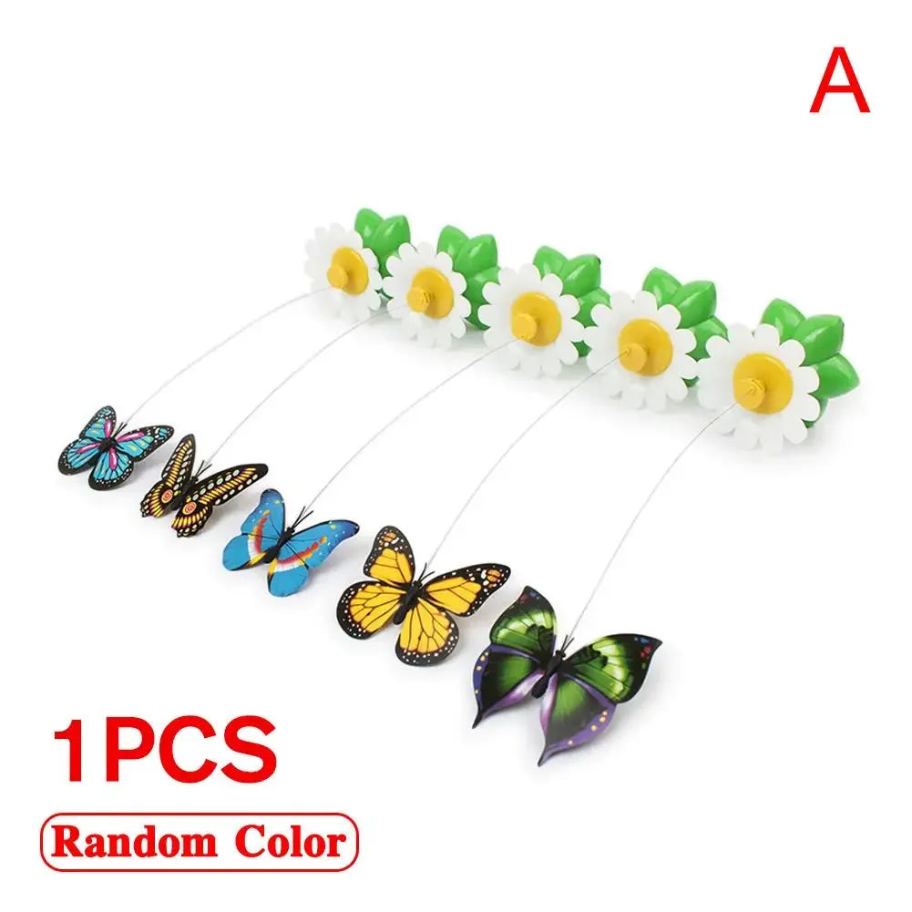 Automatic Butterfly Cat Toy - Rotating Interactive Teaser for Kittens