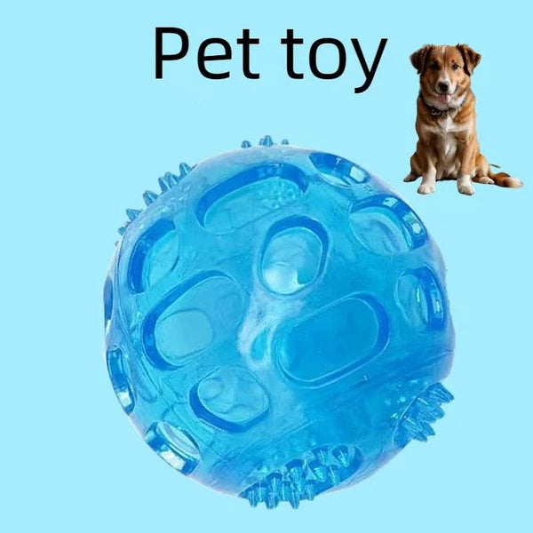 Interactive Squeaky Dog Puzzle Ball - Rubber Chew Toy for Small & Medium Dogs