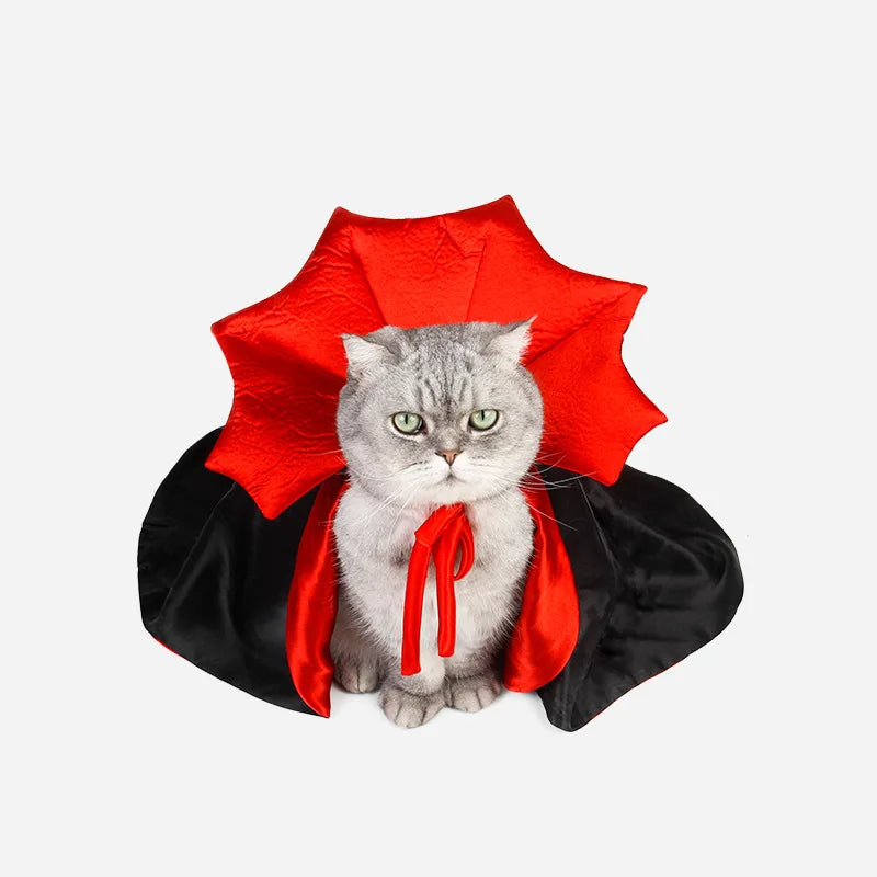 Halloween Vampire Pet Cloak - Cute Costume Cape for Small Dogs & Cats