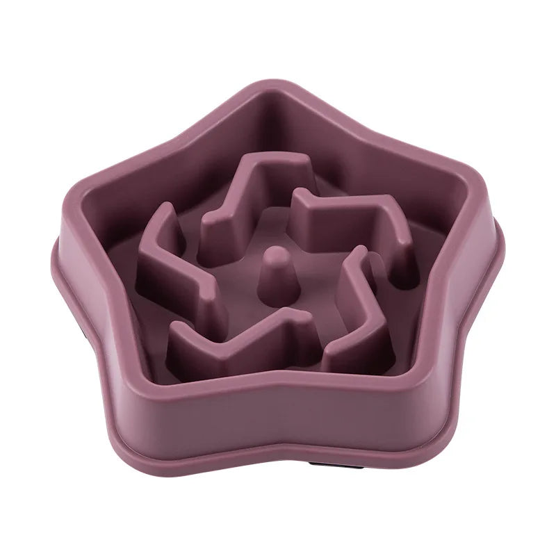 Round Slow Feeder Pet Bowl - Anti-Choking Food Bowl for Cats & Dogs