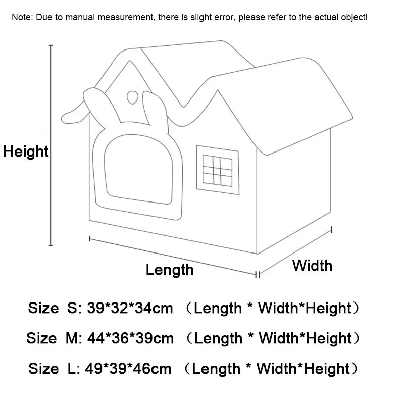 Foldable Cat Cave Bed - Soft Warm Sleeping House for Cats & Small Dogs