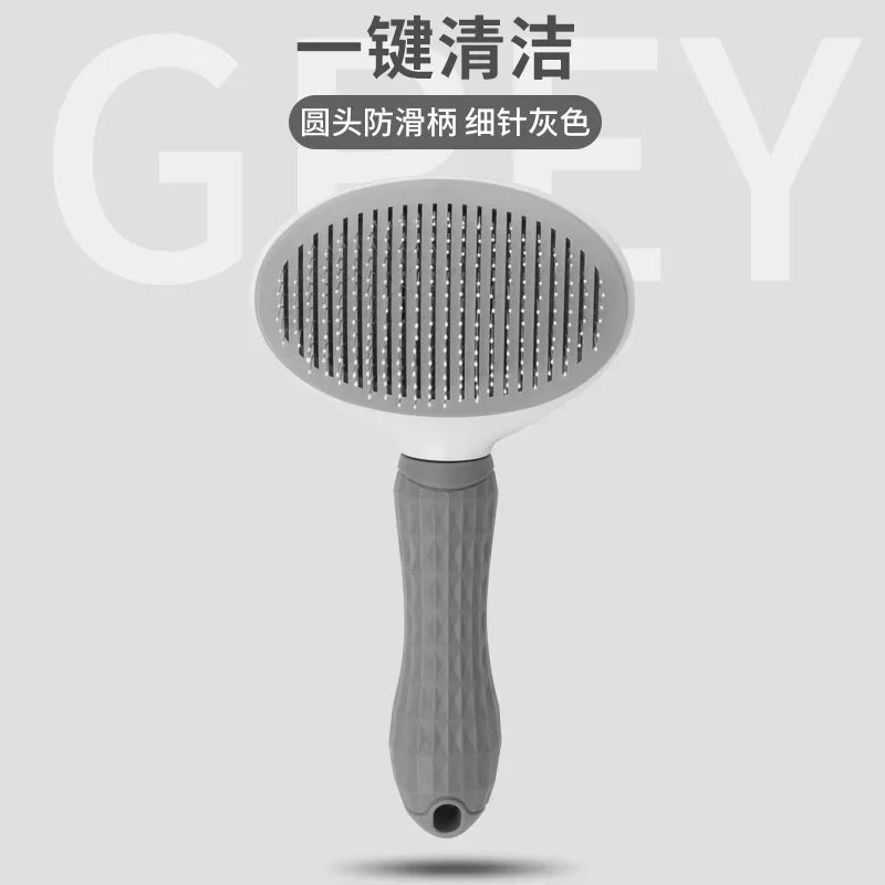 Self-Cleaning Slicker Brush - Pet Grooming Comb for Cats & Dogs