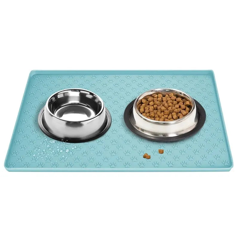 Waterproof Silicone Pet Feeding Mat - Non-Slip Placemat for Cats & Dogs