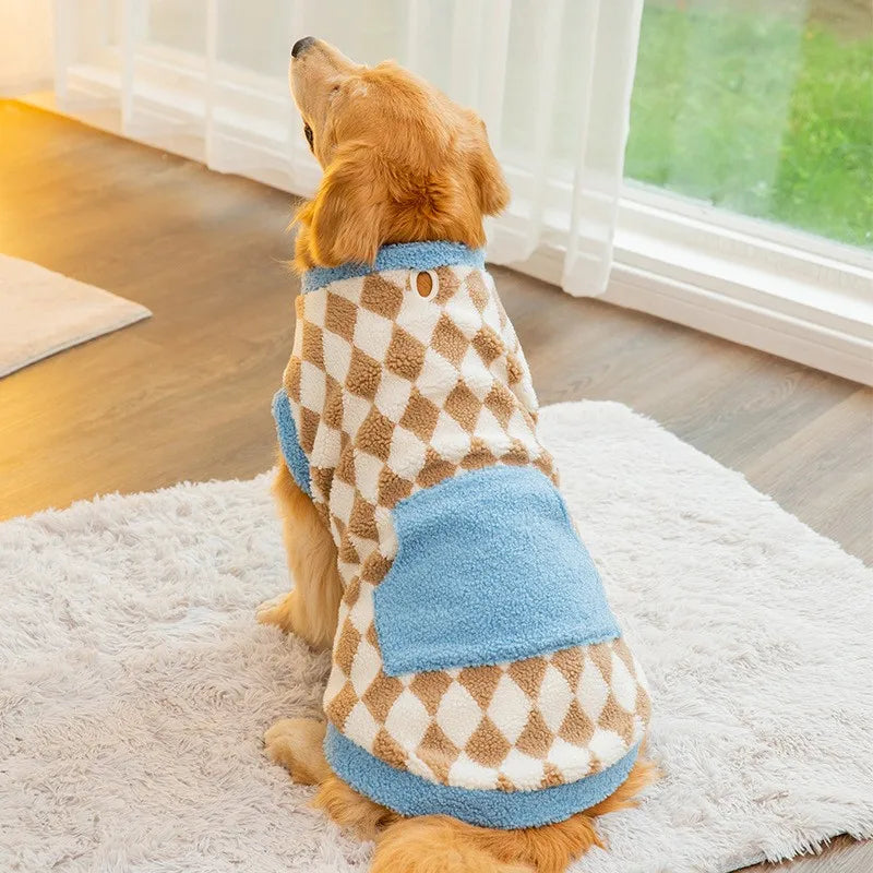 Fleece Hoodie for Large Dogs - Soft Warm Vest Jacket for Big Breeds